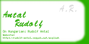 antal rudolf business card
